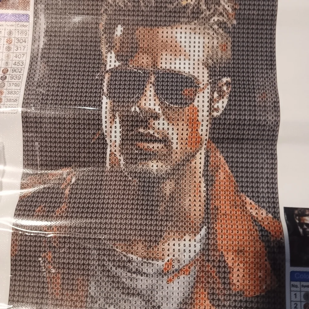 Brad Pitt Diamond Art Paint Kit with Sunglasses Portrait Fight Club 20x30
